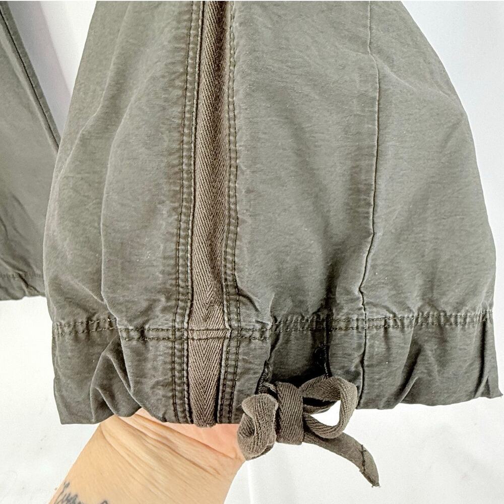 Nike Utility Military Style Pants Womens L Olive Green Drawstring Hem - Picture 4 of 9